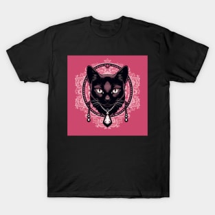 Black Crystal Cat T-Shirt